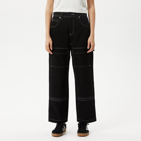 Afends Moss Workwear Carpenter Pants – Washed Black, Size 26 - Picture 1 of 11